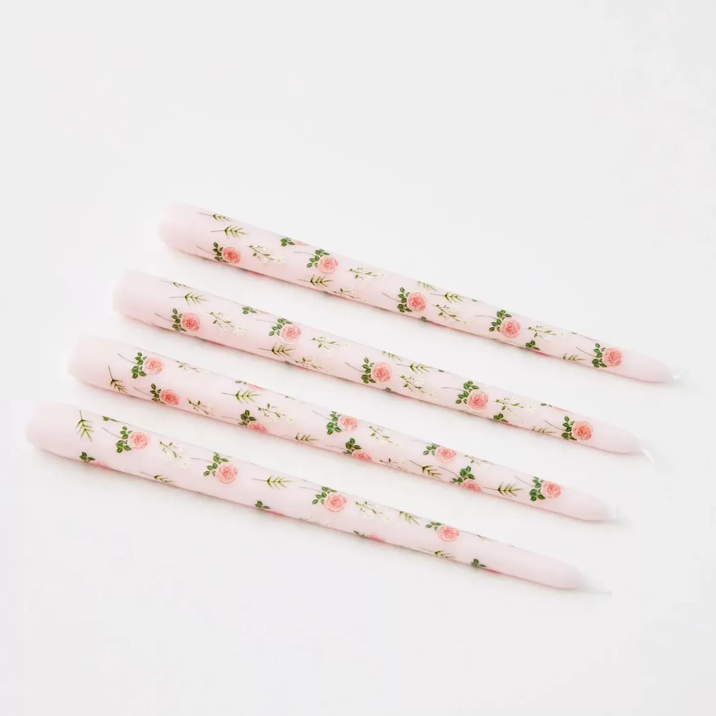 Fashion GigiandTom Bouquet Soy Taper Candle 4 Pack Pink